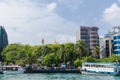 MALE, MALDIVES Ã¢â¬â November, 2017: seafront promenade in Male, Maldives.